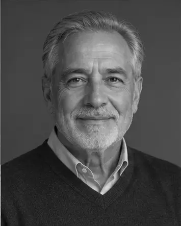 Retrato ilustrativo generado por IA de un jubilado